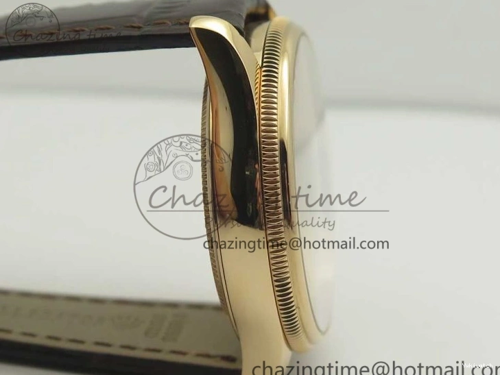 Best Leather Markers Edition Real A3165 Strap Date Brown RG Black Sticks 50519 on Dial Cellini MK 0408